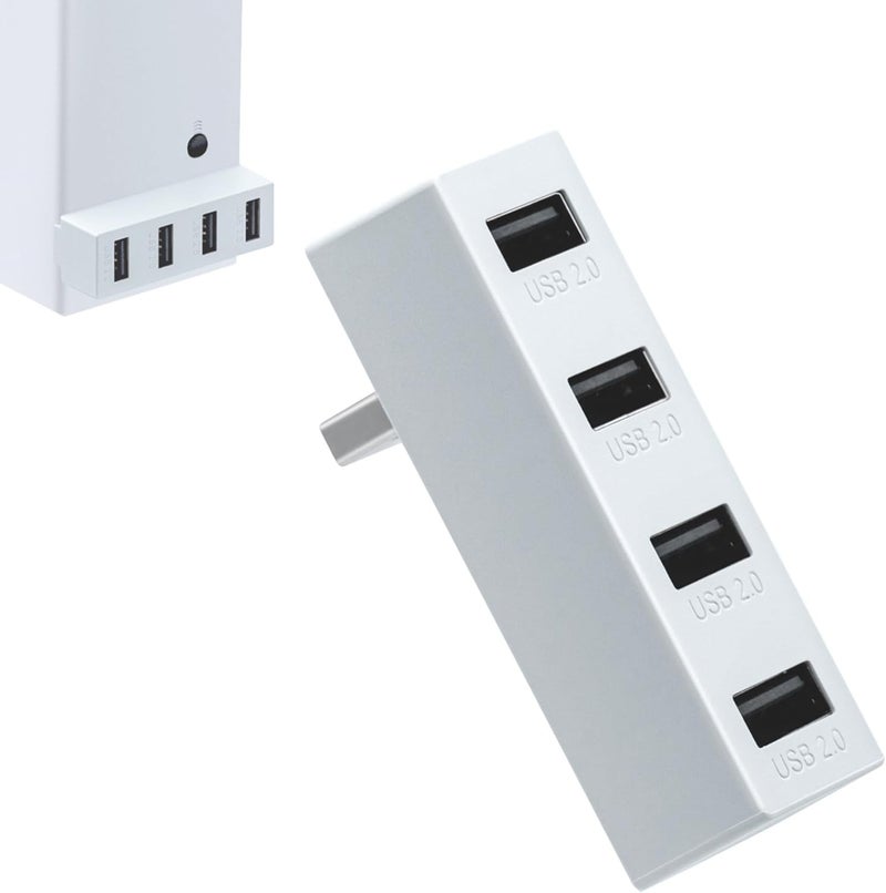 Mcbazel 4 Ports USB Hub 2.0 for Xbox Series S, Portable High Speed USB Hub Splitter Expansion Adapter Accessories Compatible with Xbox Series S Console Only - White - Image 1